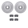 6502-74135 Brake Rotors w/5000 Advanced Brake Pads Kit, 1985-1998 Audi/Volkswagen, Position: Rear - image 1