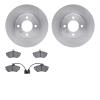 6502-74140 Brake Rotors w/5000 Advanced Brake Pads Kit, 1995-1995 Audi/Volkswagen, Position: Front - image 1