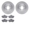6502-74142 Brake Rotors w/5000 Advanced Brake Pads Kit, 1993-1993 Audi/Volkswagen, Position: Front - image 1