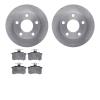 6502-74167 Brake Rotors w/5000 Advanced Brake Pads Kit, 1992-1998 Audi/Volkswagen, Position: Rear - image 1