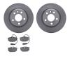 6502-74255 Brake Rotors w/5000 Advanced Brake Pads Kit, 2001-2003 Audi/Volkswagen, Position: Rear - image 1