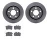 6502-74279 Brake Rotors w/5000 Advanced Brake Pads Kit, 1999-2004 Audi/Volkswagen, Position: Rear - image 1