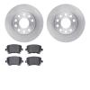 6502-74290 Brake Rotors w/5000 Advanced Brake Pads Kit, 2005-2010 Audi/Volkswagen, Position: Rear - image 1
