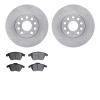 6502-74296 Brake Rotors w/5000 Advanced Brake Pads Kit, 2005-2018 Audi/Volkswagen, Position: Front - image 1