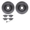 6502-74308 Brake Rotors w/5000 Advanced Brake Pads Kit, 2008-2013 Audi/Volkswagen, Position: Front - image 1