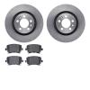 6502-74313 Brake Rotors w/5000 Advanced Brake Pads Kit, 2008-2016 Audi/Volkswagen, Position: Rear - image 1