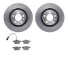 6502-74317 Brake Rotors w/5000 Advanced Brake Pads Kit, Fits Select Audi/Volkswagen, Position: Rear - image 1