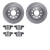 6502-74330 Brake Rotors w/5000 Advanced Brake Pads Kit, 2017-2019 Audi/Volkswagen, Position: Rear - image 1
