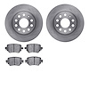 6502-74331 Brake Rotors w/5000 Advanced Brake Pads Kit, Fits Select Audi/Volkswagen, Position: Rear - image 1