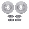 6502-74357 Brake Rotors w/5000 Advanced Brake Pads Kit, Fits Select Audi/Volkswagen, Position: Front