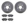 6502-74379 Brake Rotors w/5000 Advanced Brake Pads Kit, 1992-1995 Audi/Volkswagen, Position: Front - image 1