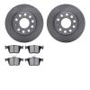 6502-74467 Brake Rotors w/5000 Advanced Brake Pads Kit, Fits Select Audi/Volkswagen, Position: Rear - image 1
