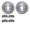 6502-76100 Brake Rotors w/5000 Advanced Brake Pads Kit, 1987-1992 Multiple Makes/Models, Position: Front - image 1