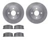 6502-76106 Brake Rotors w/5000 Advanced Brake Pads Kit, 1988-1992 Multiple Makes/Models, Position: Front - image 1