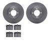 6502-76123 Brake Rotors w/5000 Advanced Brake Pads Kit, 1980-1983 Lexus/Toyota/Scion, Position: Front - image 1