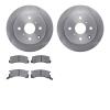 6502-76168 Brake Rotors w/5000 Advanced Brake Pads Kit, 1982-1985 Lexus/Toyota/Scion, Position: Rear - image 1