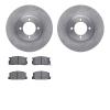 6502-76191 Brake Rotors w/5000 Advanced Brake Pads Kit, 1984-1987 Lexus/Toyota/Scion, Position: Front - image 1