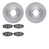 6502-76233 Brake Rotors w/5000 Advanced Brake Pads Kit, 1985-1988 Lexus/Toyota/Scion, Position: Front - image 1