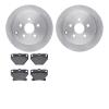 6502-76389 Brake Rotors w/5000 Advanced Brake Pads Kit, 2000-2008 Multiple Makes/Models, Position: Rear - image 1