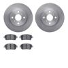 6502-76408 Brake Rotors w/5000 Advanced Brake Pads Kit, 2000-2005 Lexus/Toyota/Scion, Position: Front - image 1