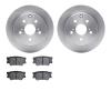 6502-76482 Brake Rotors w/5000 Advanced Brake Pads Kit, 2009-2013 Multiple Makes/Models, Position: Rear - image 1
