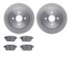 6502-76503 Brake Rotors w/5000 Advanced Brake Pads Kit, 2012-2018 Lexus/Toyota/Scion, Position: Rear - image 1