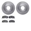6502-76545 Brake Rotors w/5000 Advanced Brake Pads Kit, 1986-1989 Lexus/Toyota/Scion, Position: Front - image 1