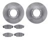 6502-76548 Brake Rotors w/5000 Advanced Brake Pads Kit, 1987-1988 Lexus/Toyota/Scion, Position: Front - image 1