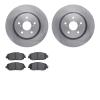 6502-76689 Brake Rotors w/5000 Advanced Brake Pads Kit, Fits Select Lexus/Toyota/Scion, Position: Front - image 1