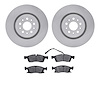 6502-79024 Brake Rotors w/5000 Advanced Brake Pads Kit, Fits Select Maserati, Position: Front