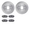 6502-80070 Brake Rotors w/5000 Advanced Brake Pads Kit, 1990-1993 Ford/Lincoln/Mercury/Mazda, Position: Front - image 1