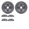 6502-80082 Brake Rotors w/5000 Advanced Brake Pads Kit, 1984-1985 Ford/Lincoln/Mercury/Mazda, Position: Front - image 1
