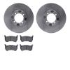6502-80091 Brake Rotors w/5000 Advanced Brake Pads Kit, 1983-1987 Ford/Lincoln/Mercury/Mazda, Position: Front - image 1