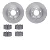 6502-80103 Brake Rotors w/5000 Advanced Brake Pads Kit, 1993-1995 Ford/Lincoln/Mercury/Mazda, Position: Front - image 1