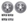 6502-80118 Brake Rotors w/5000 Advanced Brake Pads Kit, 1988-1992 Ford/Lincoln/Mercury/Mazda, Position: Rear - image 1