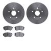 6502-80124 Brake Rotors w/5000 Advanced Brake Pads Kit, 1988-1991 Ford/Lincoln/Mercury/Mazda, Position: Front - image 1