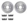 6502-80130 Brake Rotors w/5000 Advanced Brake Pads Kit, 1990-1993 Ford/Lincoln/Mercury/Mazda, Position: Rear - image 1
