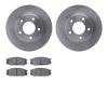 6502-80142 Brake Rotors w/5000 Advanced Brake Pads Kit, 1992-1995 Ford/Lincoln/Mercury/Mazda, Position: Front - image 1