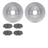 6502-80160 Brake Rotors w/5000 Advanced Brake Pads Kit, 1994-2002 Ford/Lincoln/Mercury/Mazda, Position: Front - image 1