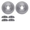 6502-80163 Brake Rotors w/5000 Advanced Brake Pads Kit, 1993-1995 Ford/Lincoln/Mercury/Mazda, Position: Rear - image 1