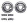 6502-80166 Brake Rotors w/5000 Advanced Brake Pads Kit, 1995-2002 Ford/Lincoln/Mercury/Mazda, Position: Rear - image 1