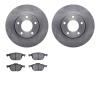 6502-80206 Brake Rotors w/5000 Advanced Brake Pads Kit, 2004-2013 Ford/Lincoln/Mercury/Mazda, Position: Front - image 1