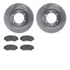 6502-80268 Brake Rotors w/5000 Advanced Brake Pads Kit, 1987-1993 Ford/Lincoln/Mercury/Mazda, Position: Front - image 1