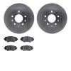 6502-80365 Brake Rotors w/5000 Advanced Brake Pads Kit, 2017-2018 Ford/Lincoln/Mercury/Mazda, Position: Rear - image 1
