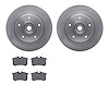 6502-92049 Brake Rotors w/5000 Advanced Brake Pads Kit, 2011-2015 Renault, Position: Rear