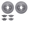 6502-92062 Brake Rotors w/5000 Advanced Brake Pads Kit, 2013-2016 Ford/Lincoln/Mercury/Mazda, Position: Front