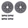 6502-99001 Brake Rotors w/5000 Advanced Brake Pads Kit, 1968-1975 Ford/Lincoln/Mercury/Mazda, Position: Front - image 1