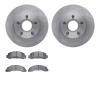 6502-99016 Brake Rotors w/5000 Advanced Brake Pads Kit, 1986-1987 Ford/Lincoln/Mercury/Mazda, Position: Front - image 1