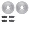 6502-99038 Brake Rotors w/5000 Advanced Brake Pads Kit, 2005-2014 Ford/Lincoln/Mercury/Mazda, Position: Rear - image 1