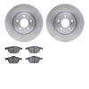 6502-99117 Brake Rotors w/5000 Advanced Brake Pads Kit, 2013-2019 Ford/Lincoln/Mercury/Mazda, Position: Front - image 1